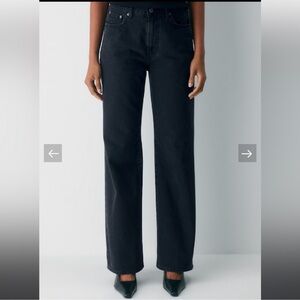 Aritzia Black Farrah high rise Leg Jeans